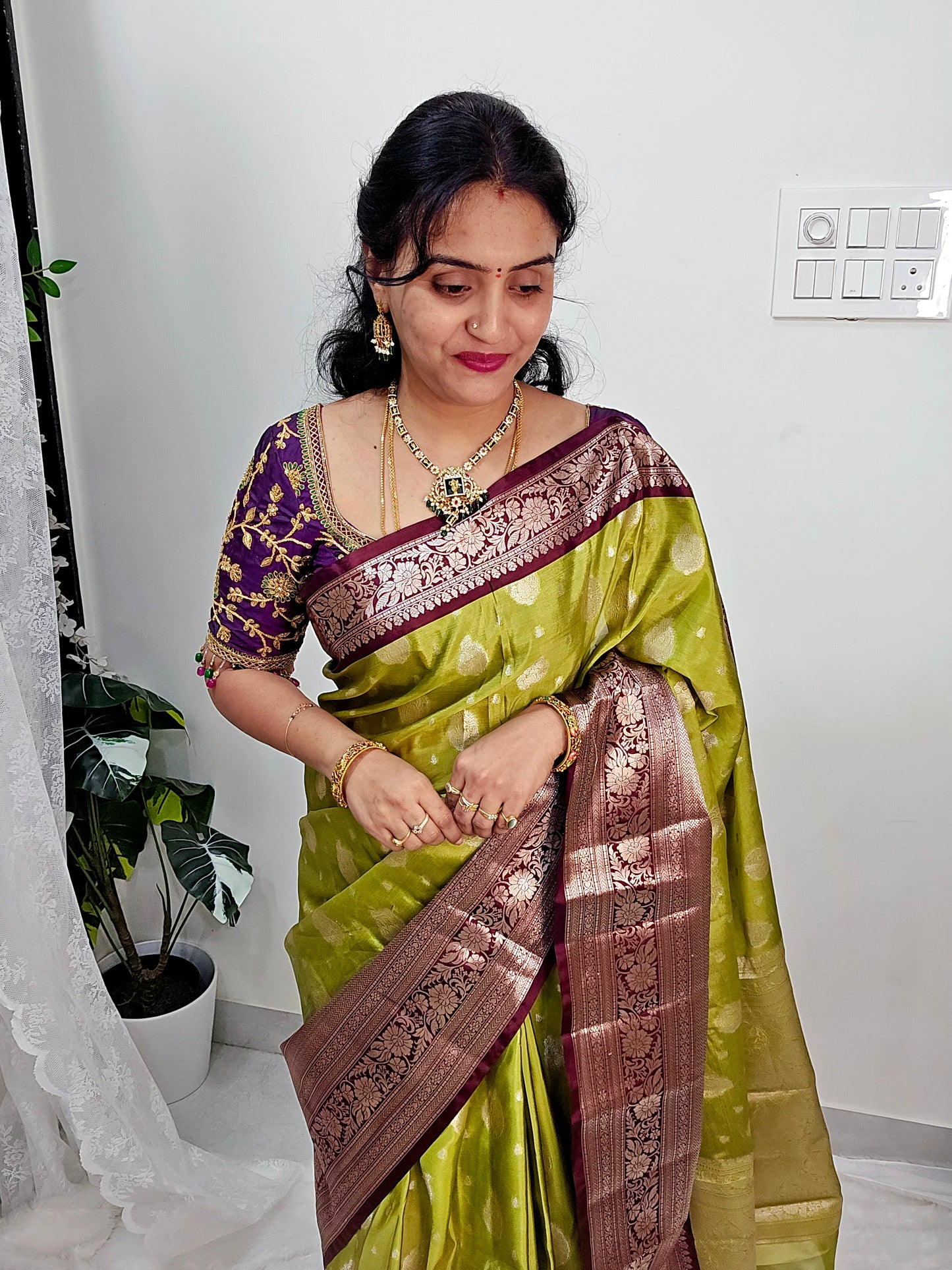 Saree un stiched blouse code SLS 441