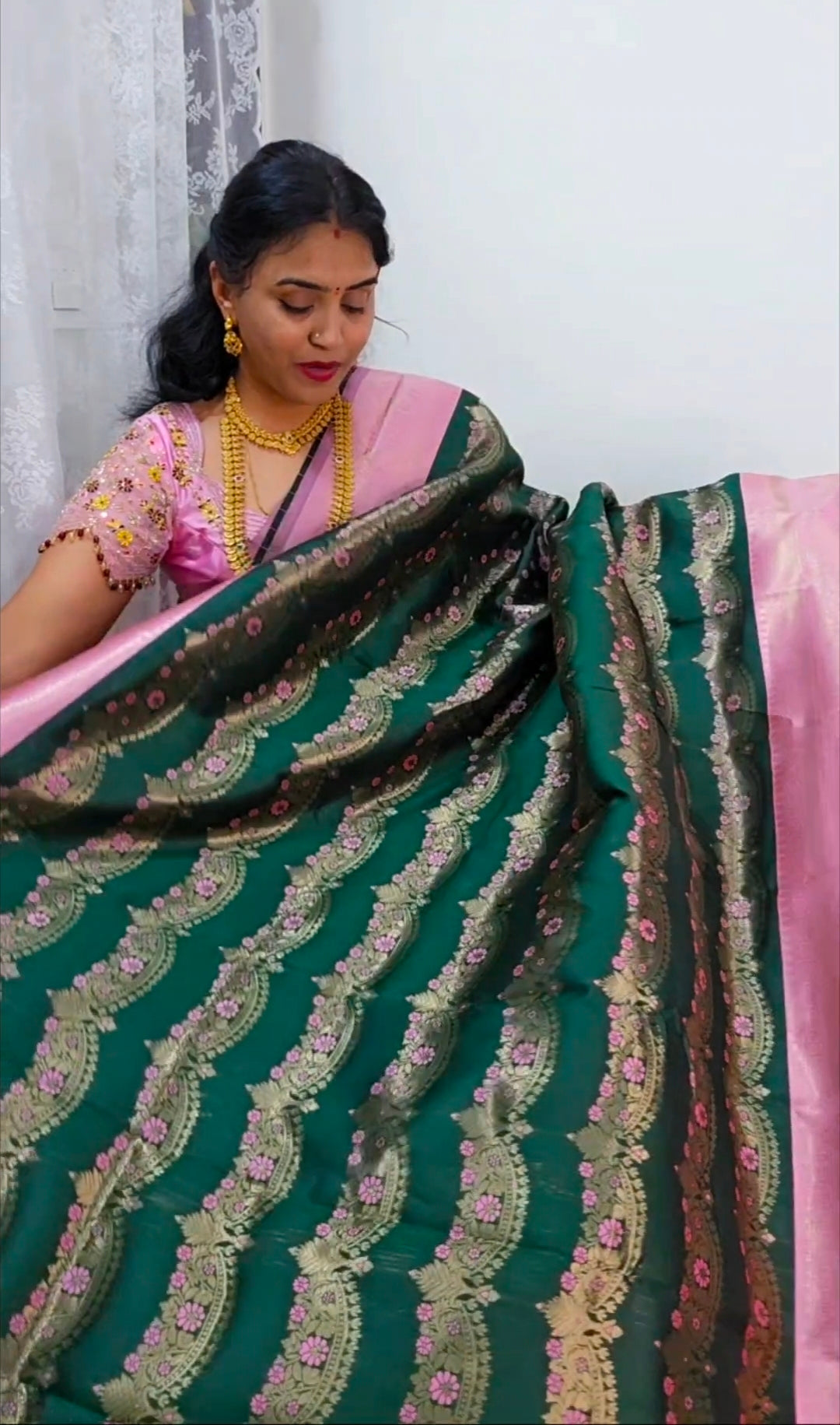 Saree un stiched blouse code SLS 563