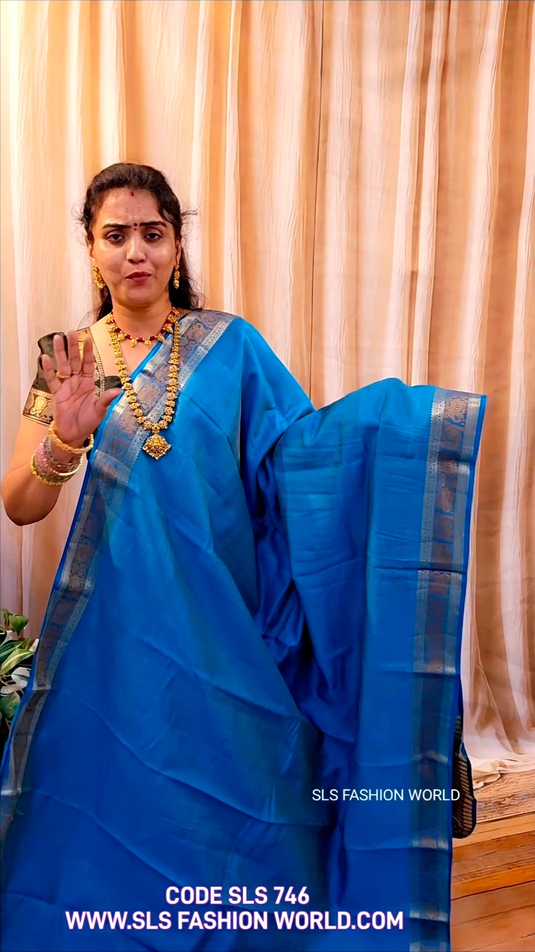 Saree un stiched blouse code SLS 746