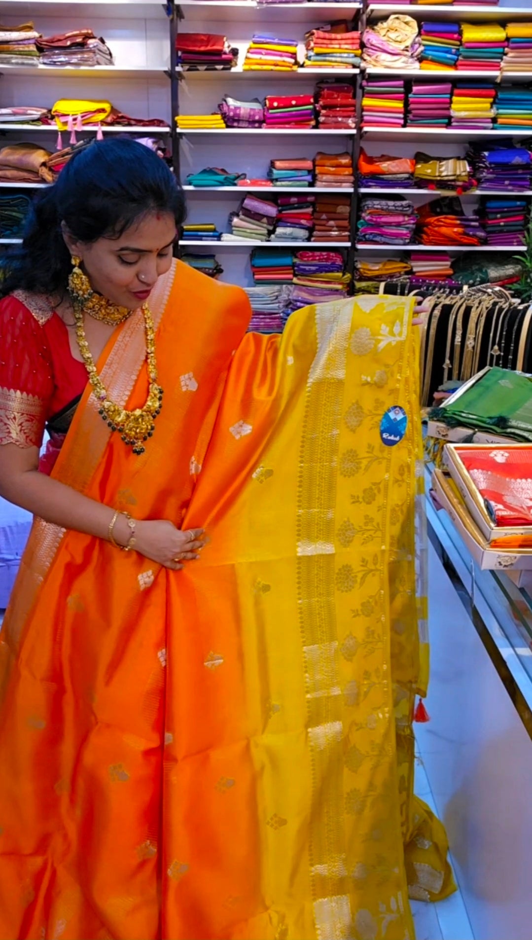 Saree un stiched blouse code SLS 527