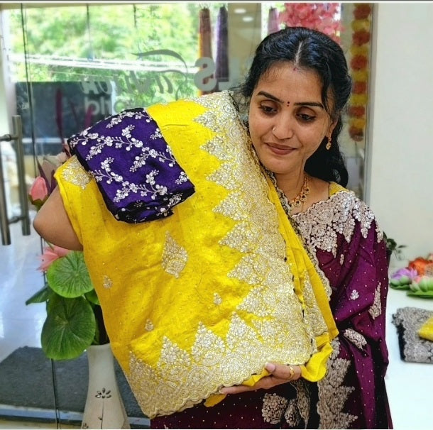 Saree un stitched blouse -SLS68