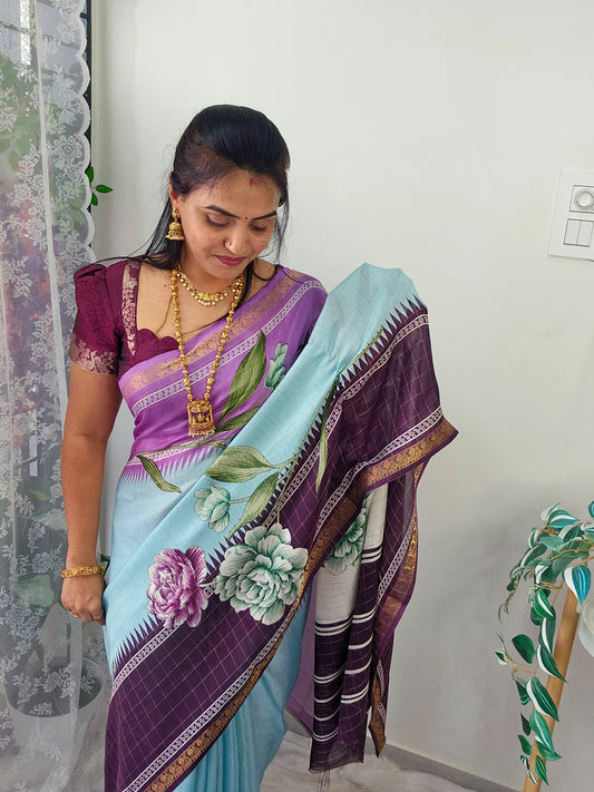 Saree un stiched blouse code SLS 564