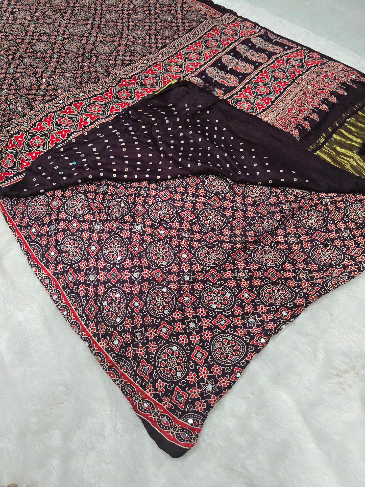 Coffe color Saree un stiched blouse code SLS  651