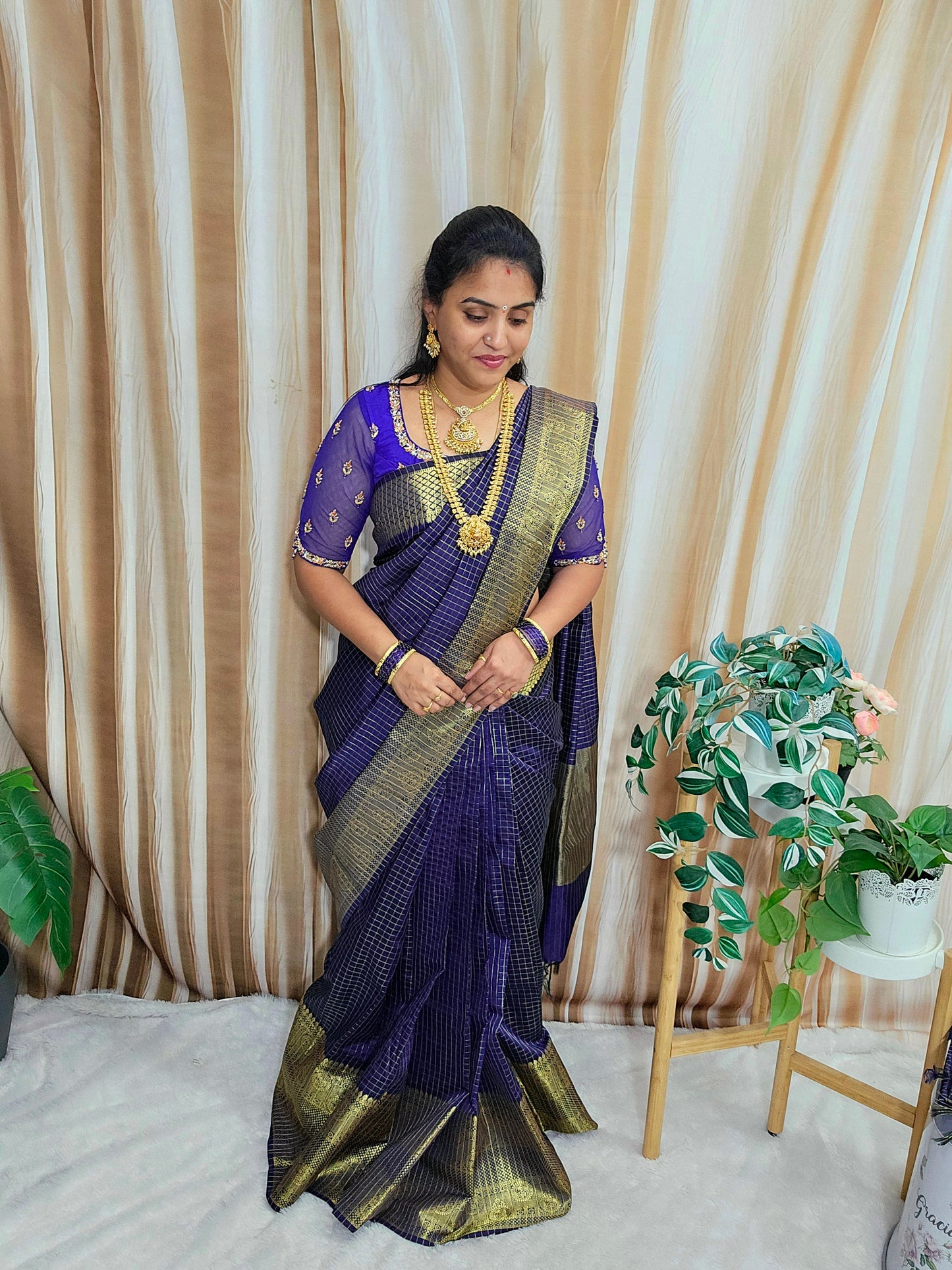 Saree un stiched blouse code SLS 647