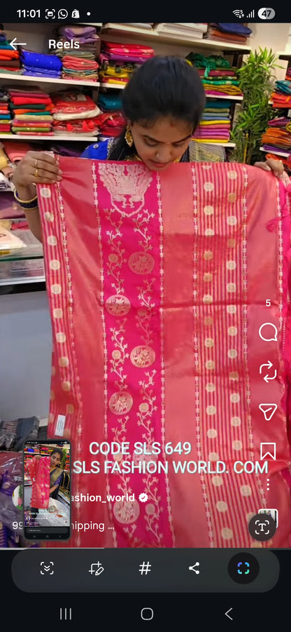 Saree un stiched blouse code SLS 649