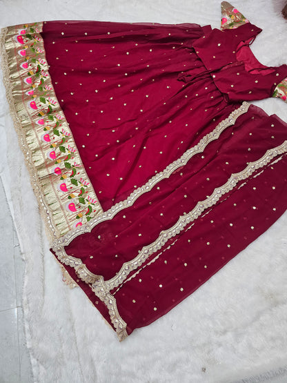 full stitches free size lehenga  code SLS 586