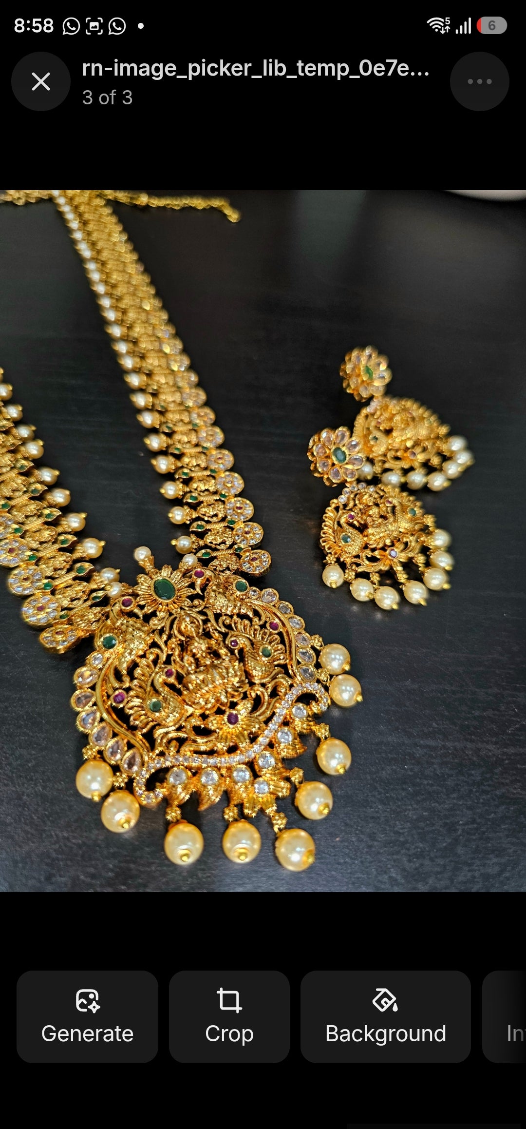 Long set with earrings code SLS 180J