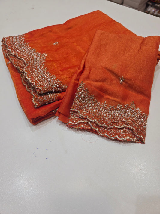 Saree un stiched blouse code SLS 241