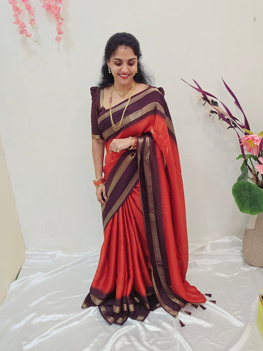 Saree un stiched blouse code SLS 341