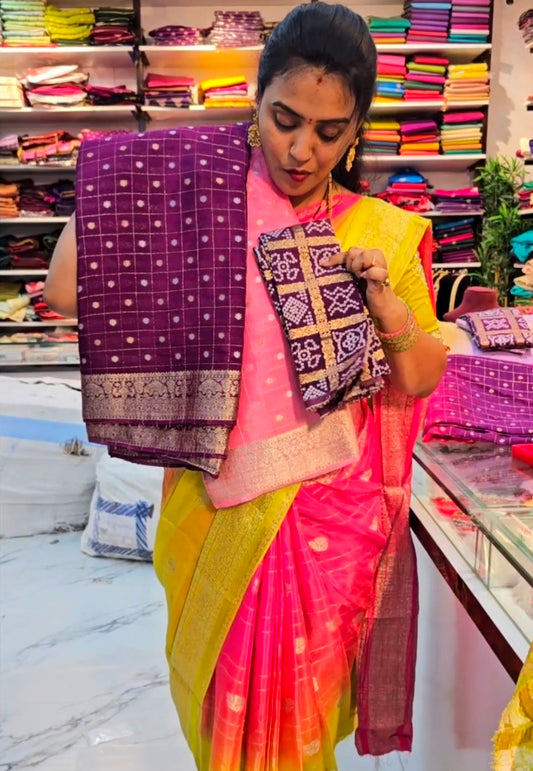 Saree un stiched blouse code SLS 507