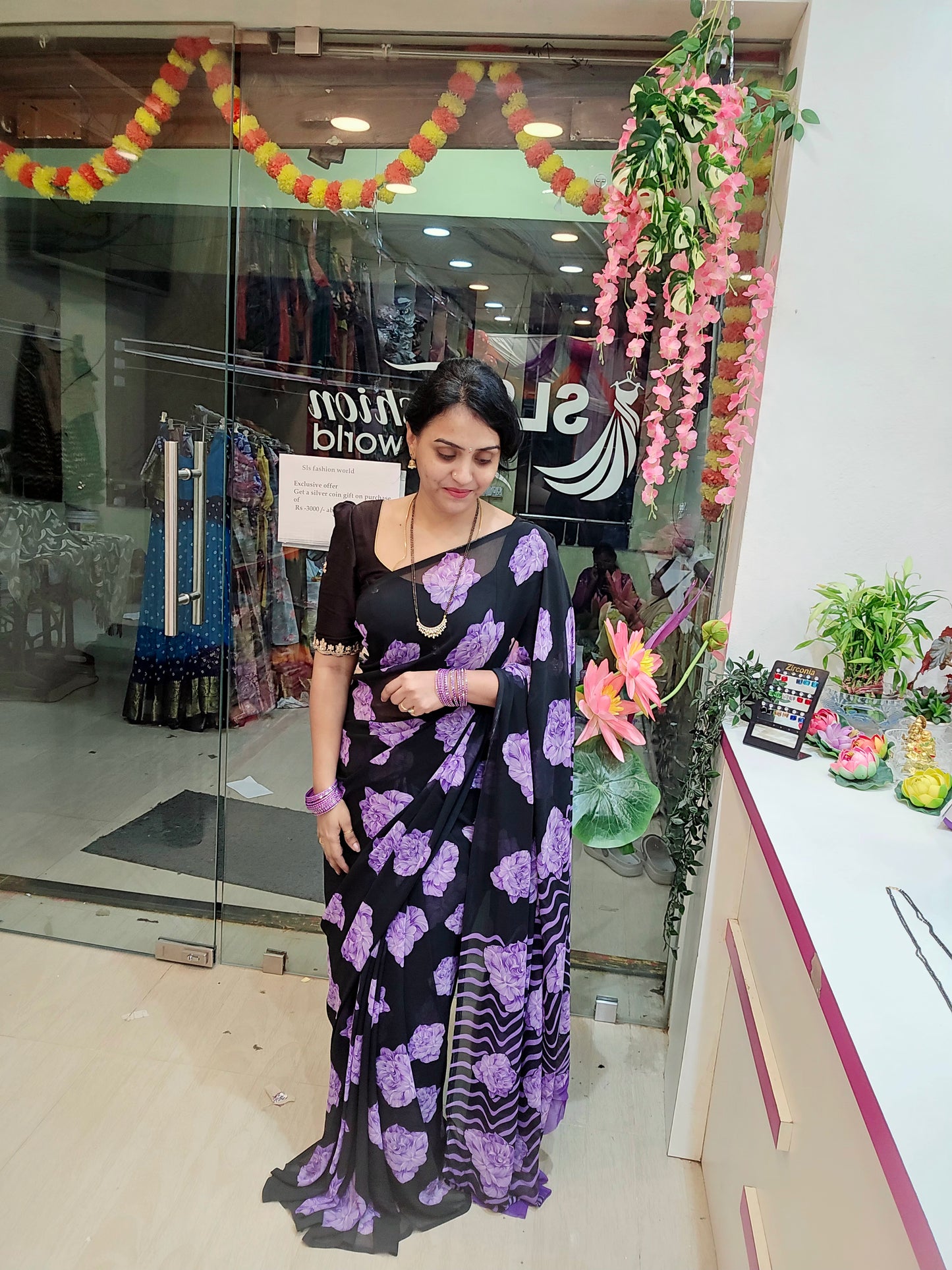 Saree un stiched blouse code SLS236
