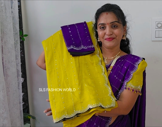 Saree un stiched blouse code SLS 507