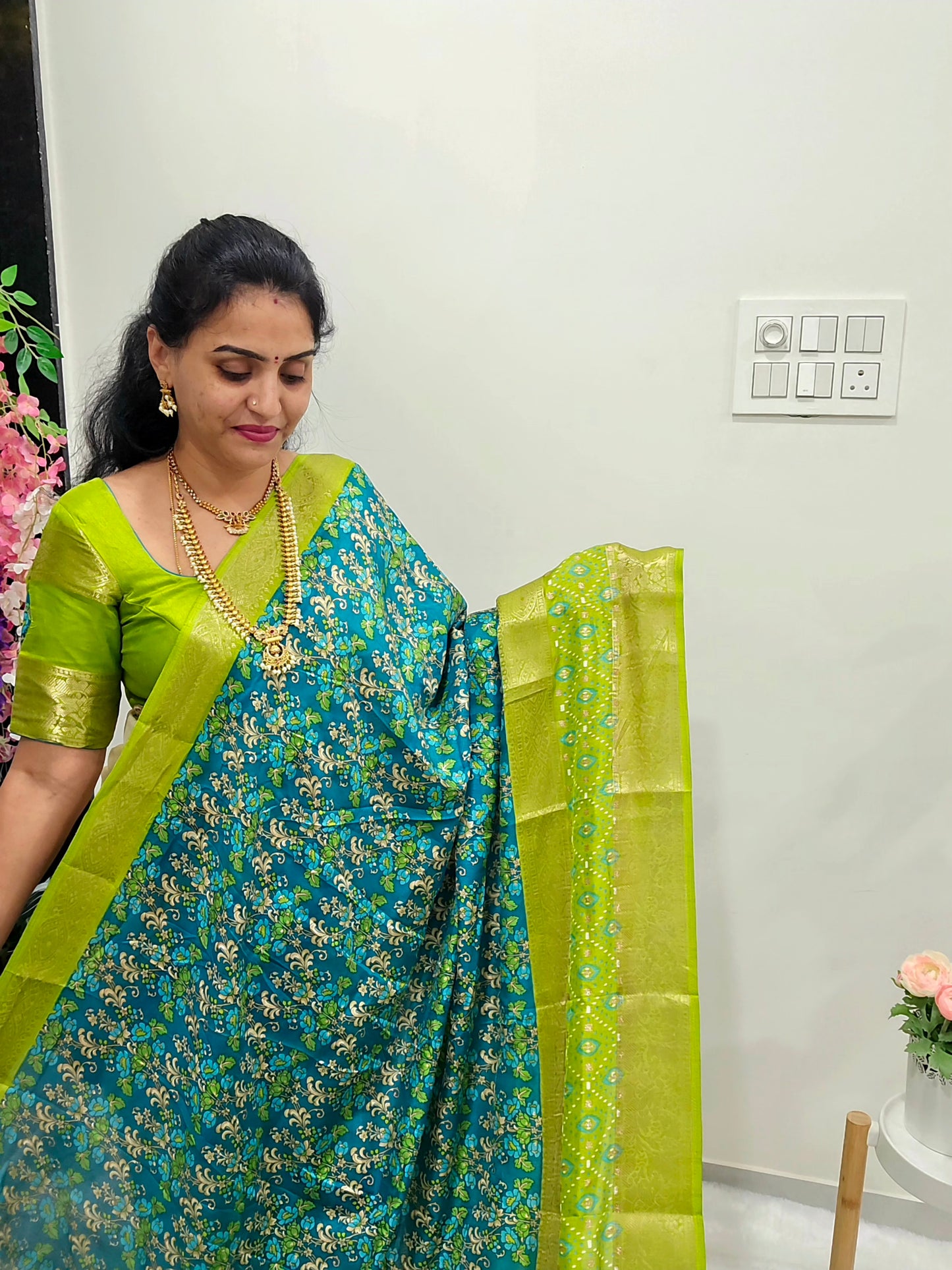 saree un stitched blouse - SLS 225