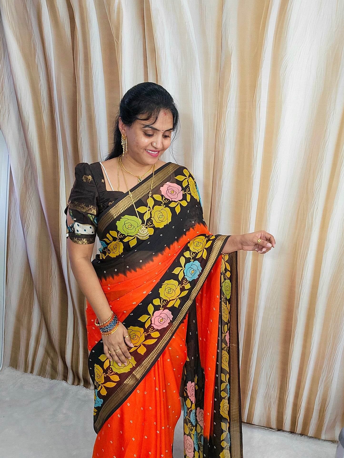 Saree un stiched blouse code SLS 652