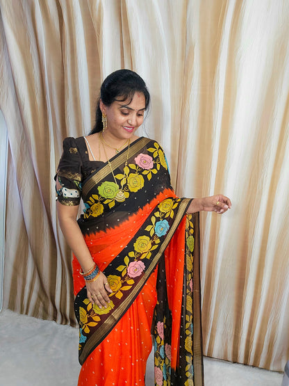 Saree un stiched blouse code SLS 652