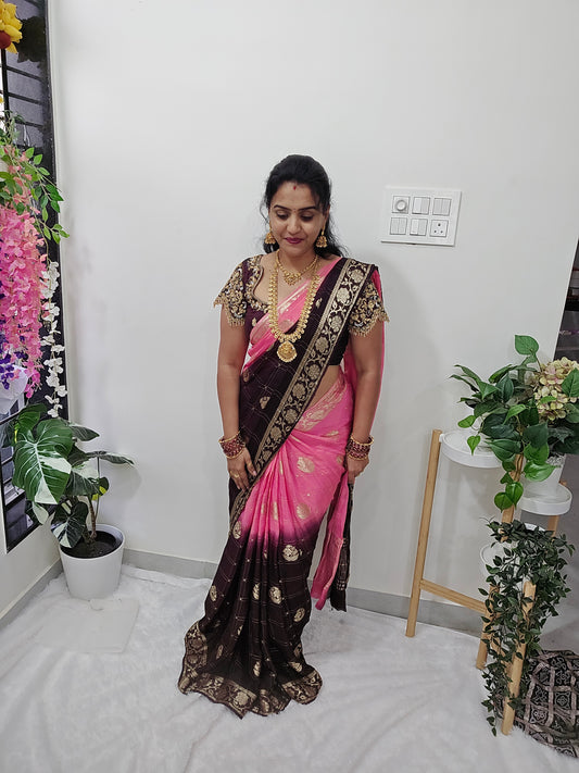 Saree un stiched blouse code SLS 390