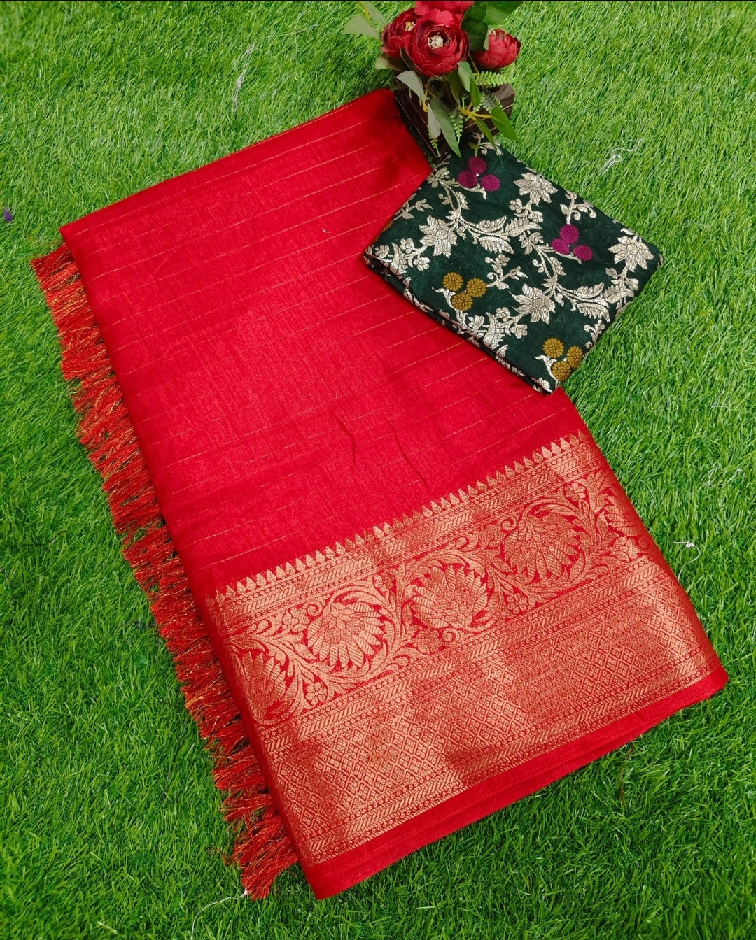 Saree un stiched blouse Code SLS 86