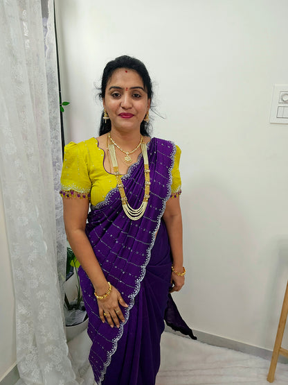 Saree un stiched blouse code SLS 507