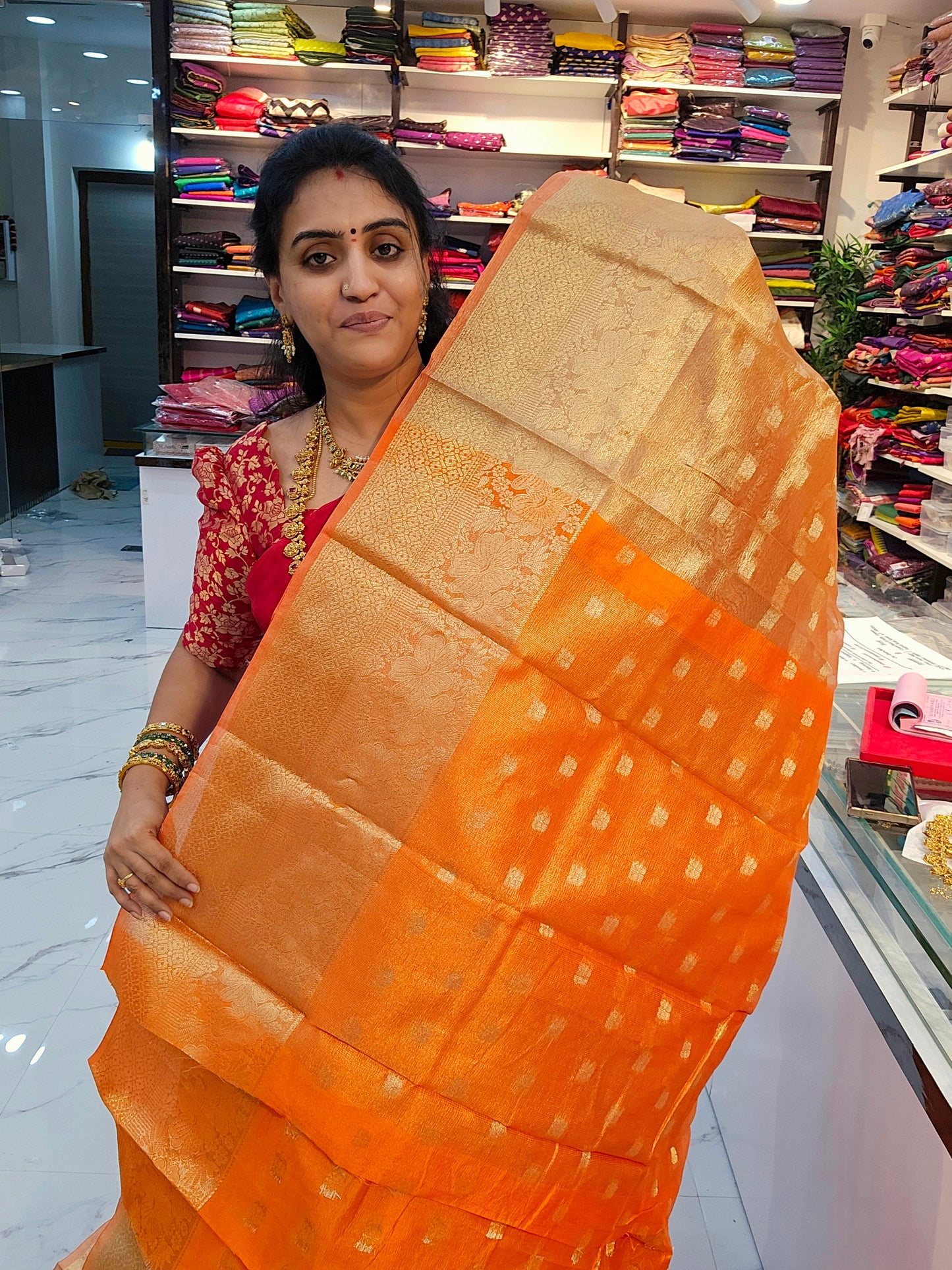 Saree un stiched blouse code SLS 702