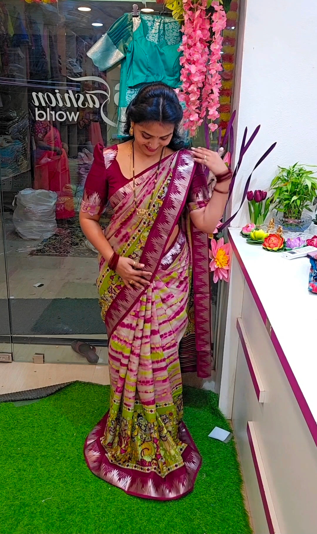 Saree un stiched blouse code SLS 489