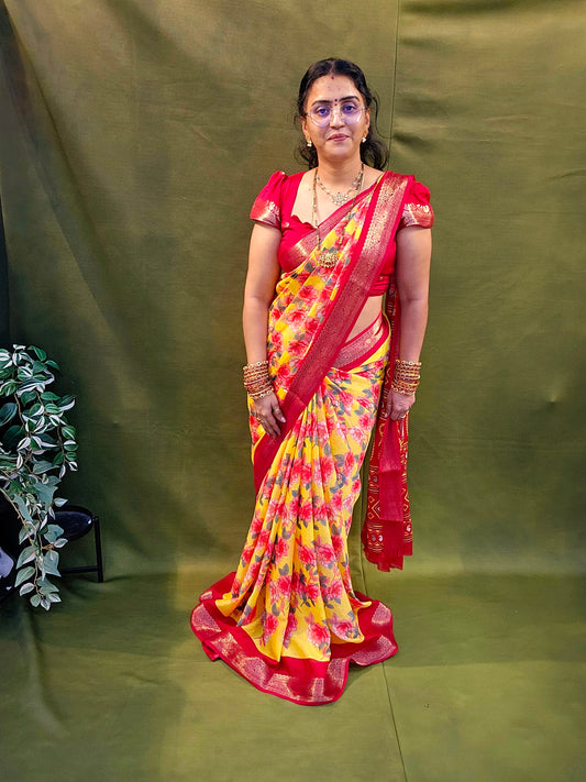 Saree un stiched blouse code SLS 755