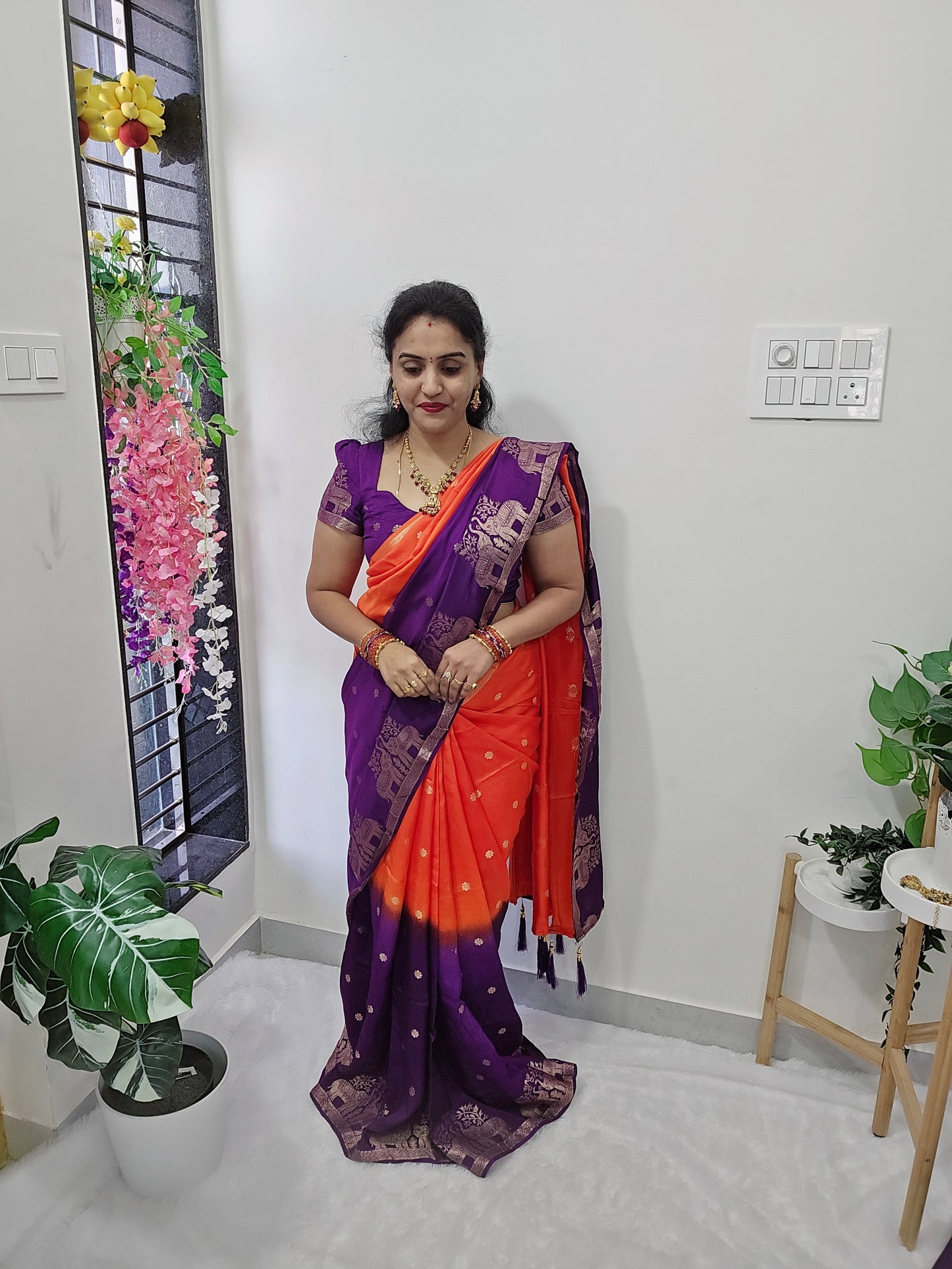 Saree un stiched blouse code SLS 374