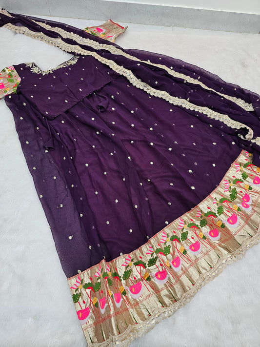 full stitches free size lehenga  code SLS 587