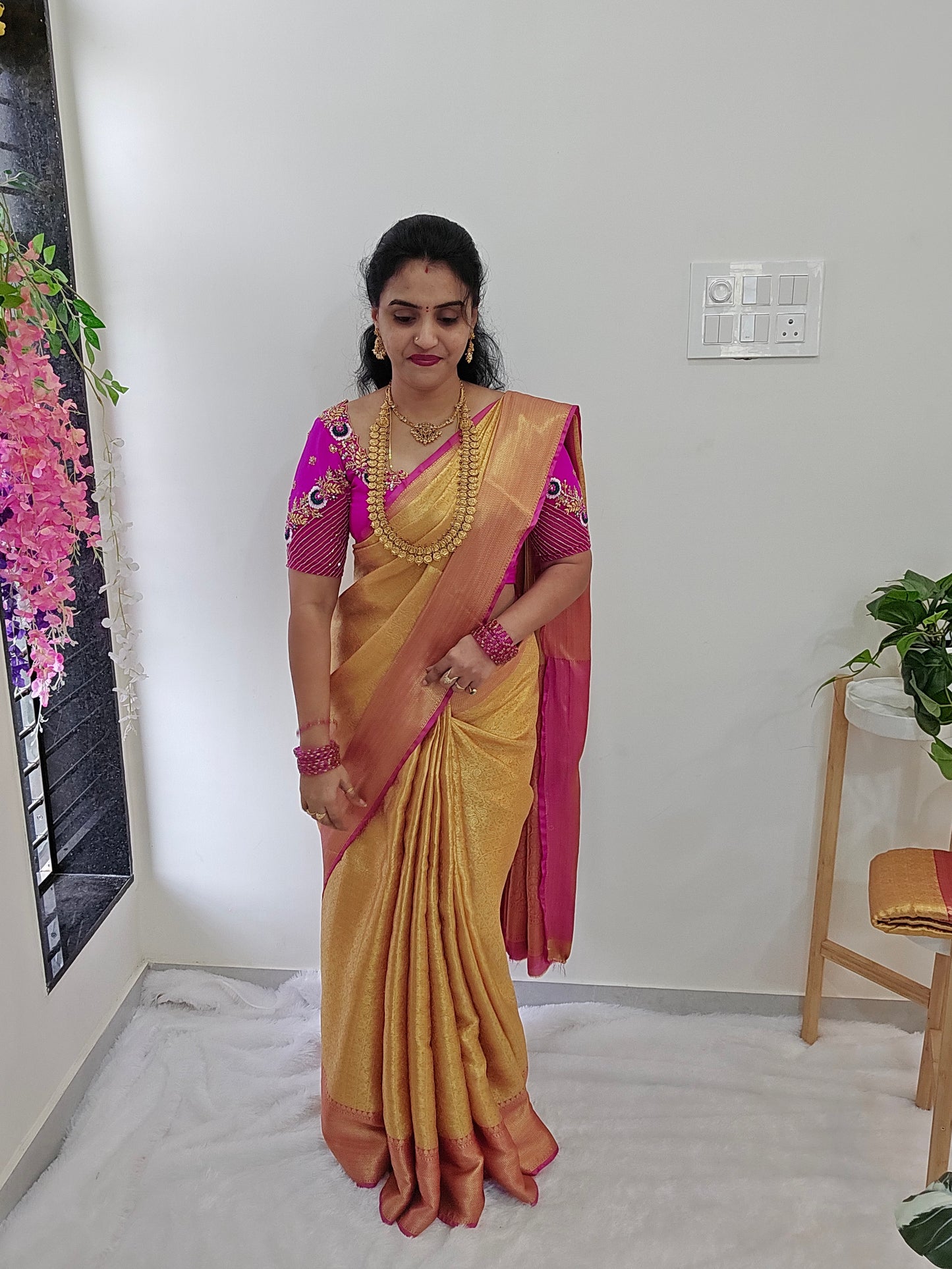 Saree un stiched blouse code SLS 361
