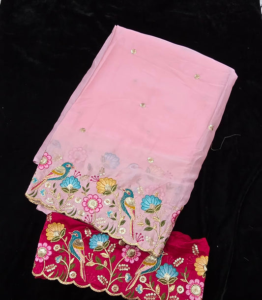 Saree un stiched blouse code SLS 605