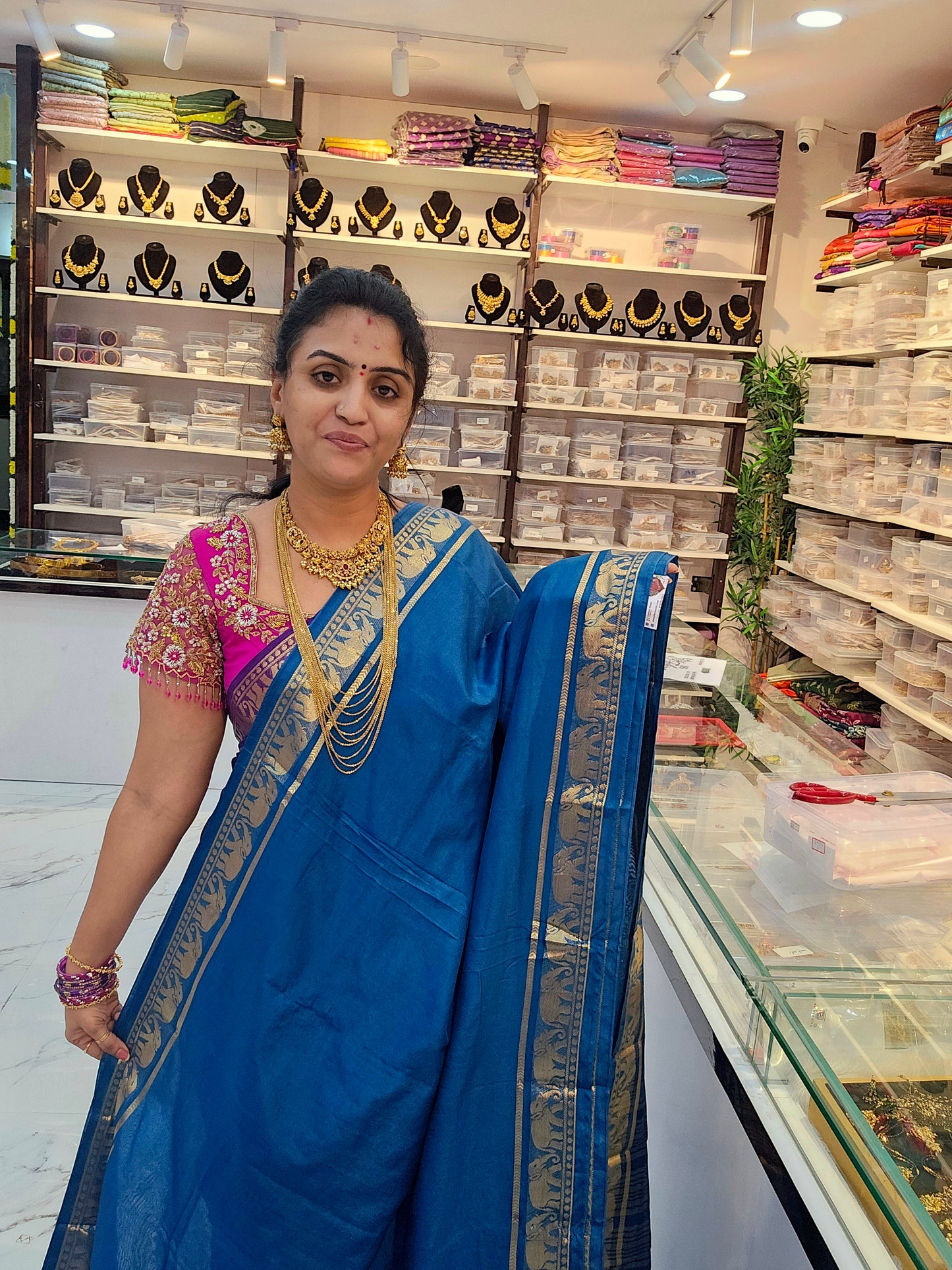 Saree un stiched blouse code SLS 717