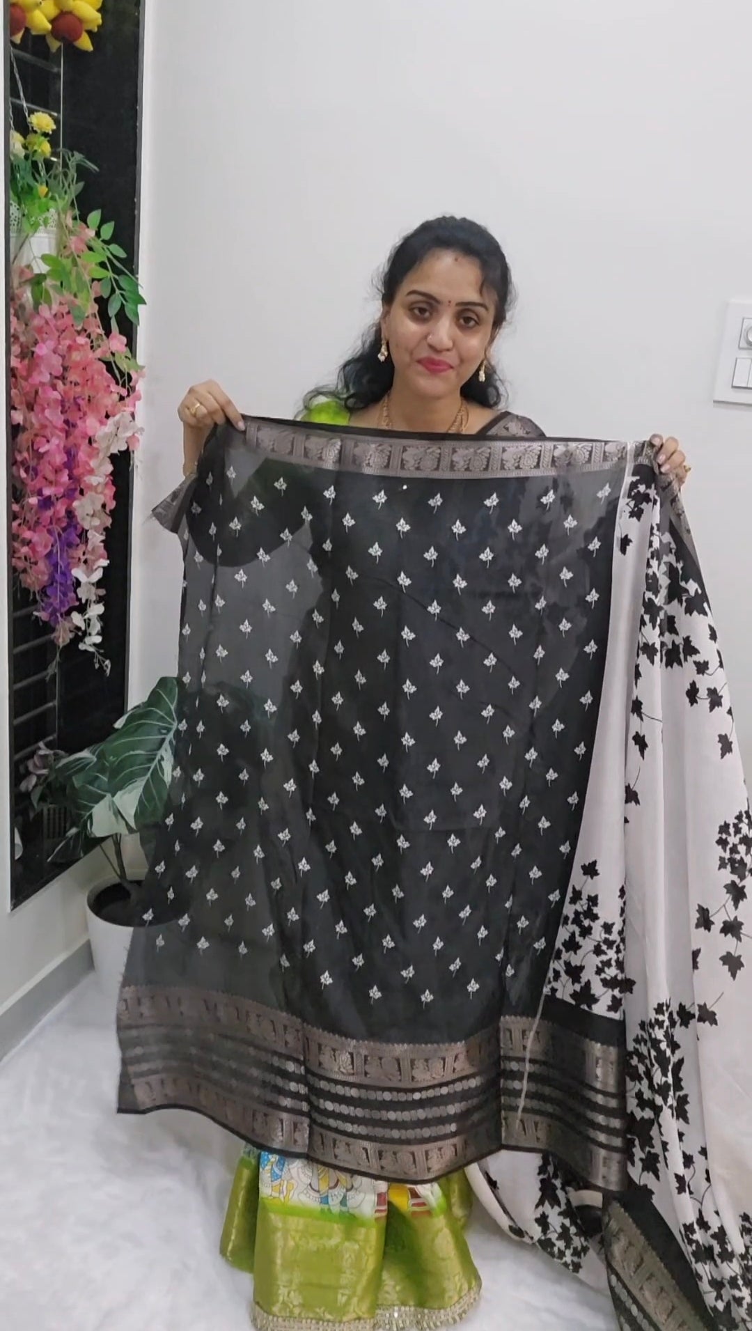 Saree un stiched blouse  code SLS 228