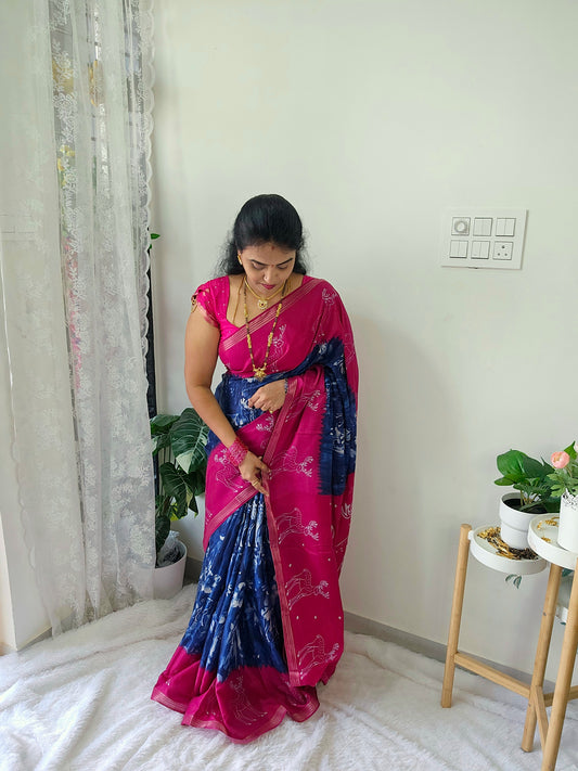 Saree un stiched blouse code SLS 514