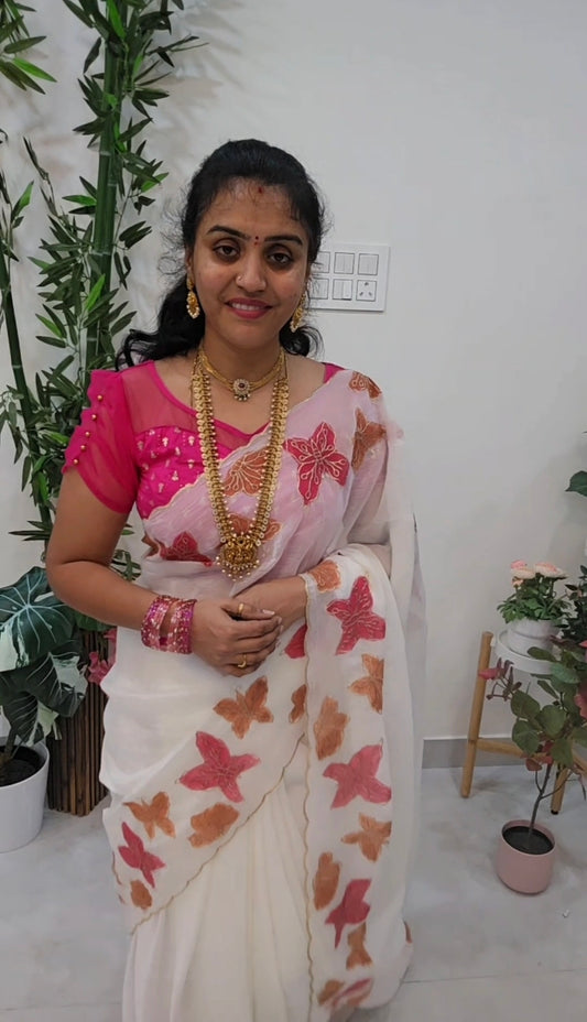 Saree un stiched blouse code SLS 658