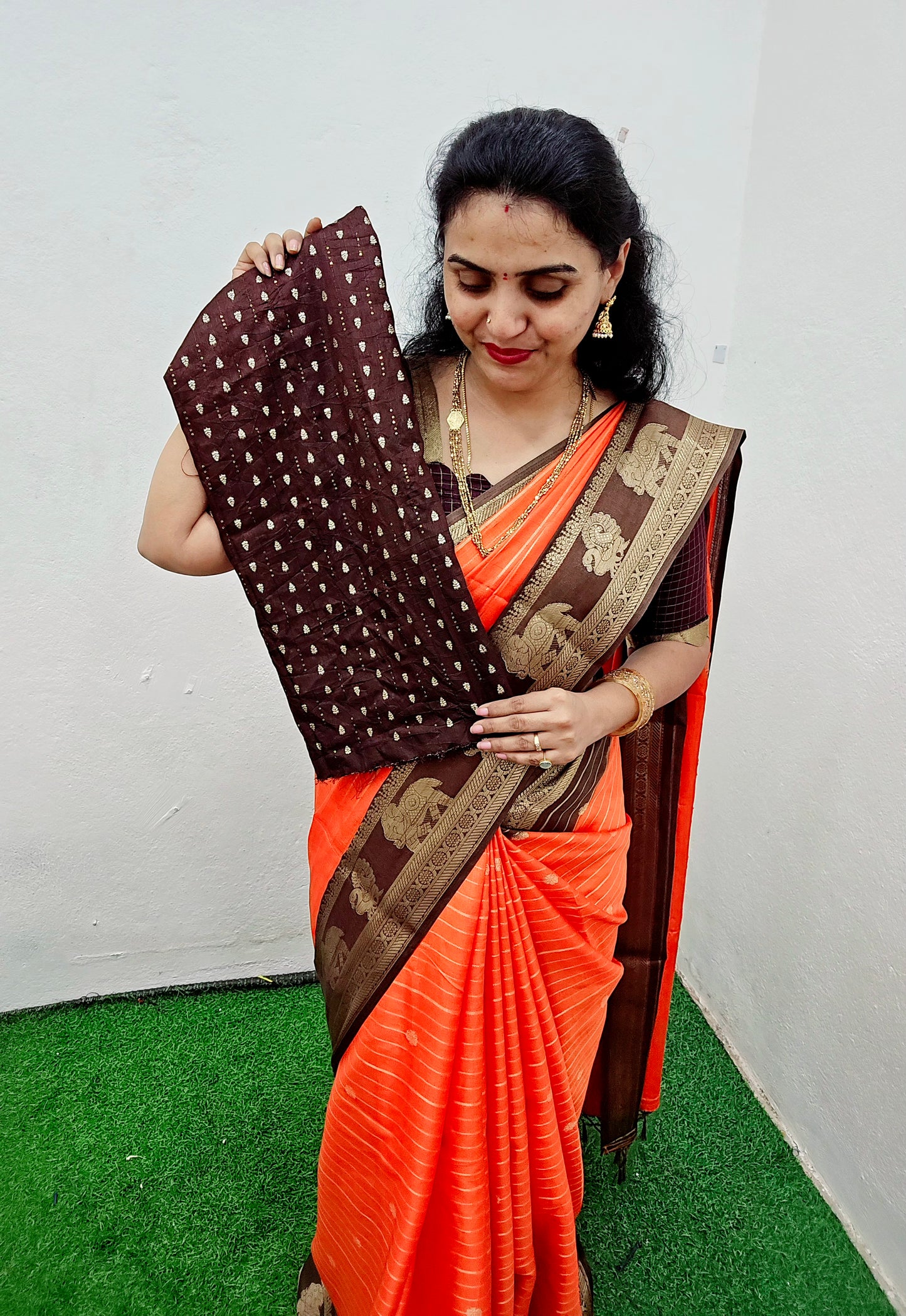 Saree un stiched blouse code SLS 403