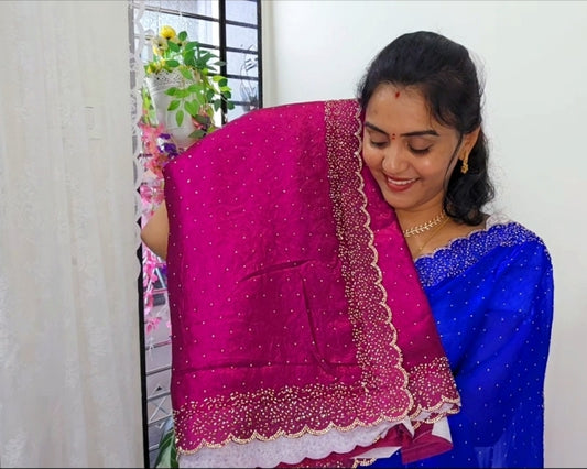 Saree un stiched blouse code SLS 458