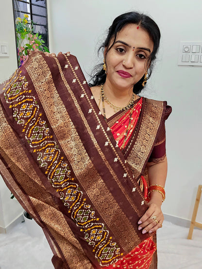 Saree un stiched blouse code SLS  375