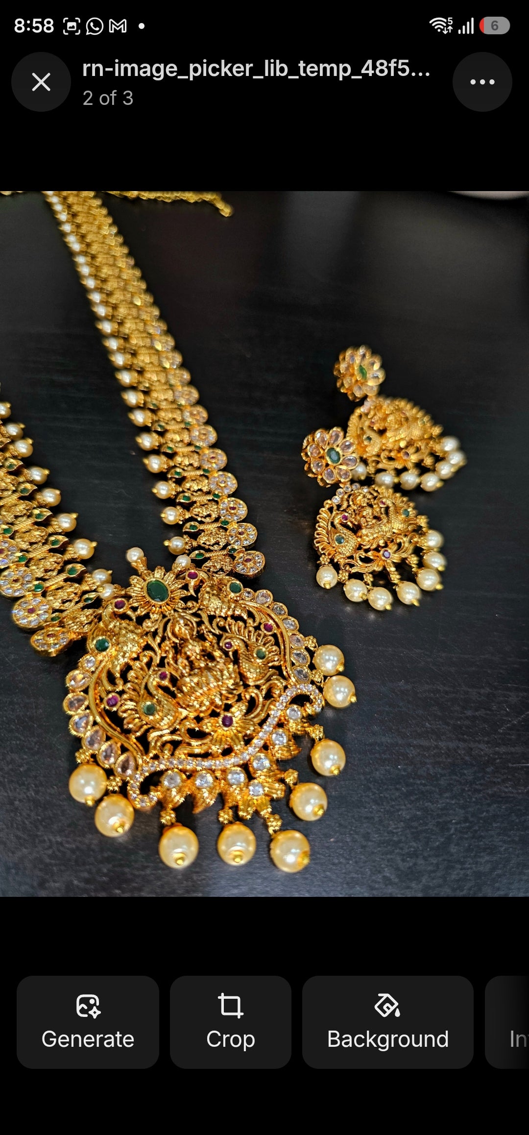 Long set with earrings code SLS 180J