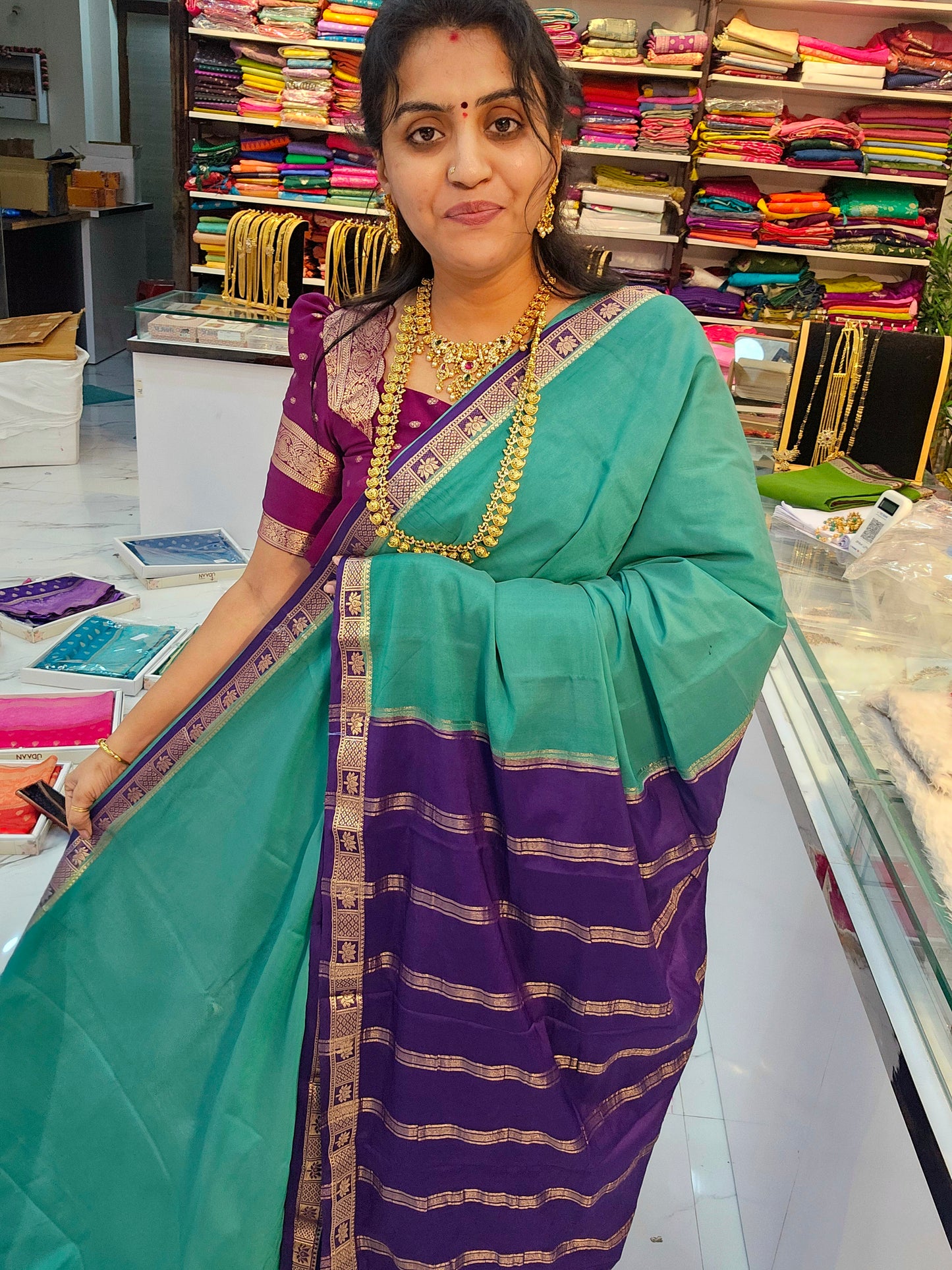 Saree un stiched blouse code SLS 684