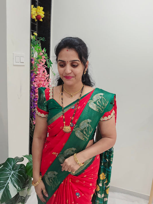 Saree un stiched blouse Code SLS 244