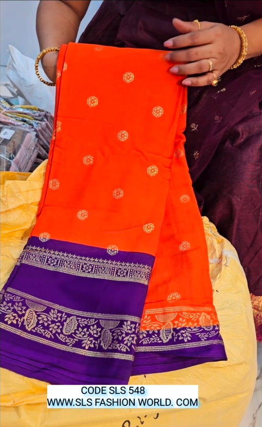 Saree un stiched blouse code SLS 548