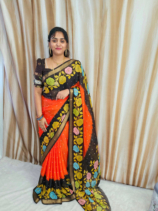 Saree un stiched blouse code SLS 652