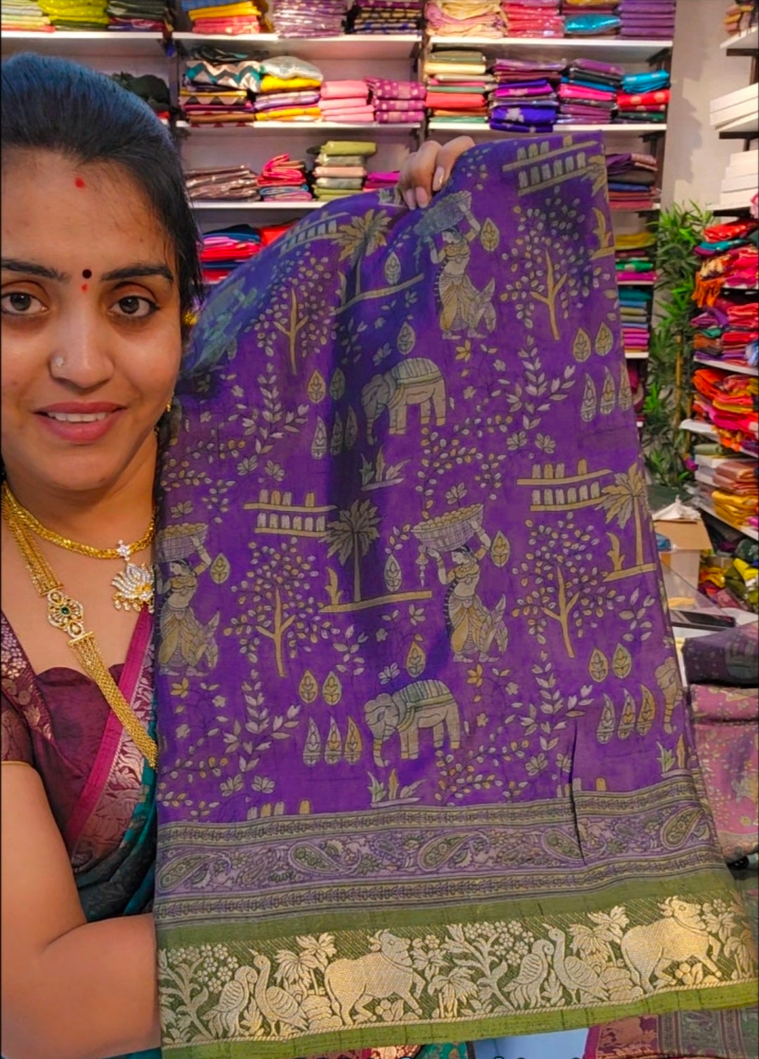 Saree un stiched blouse code SLS 673
