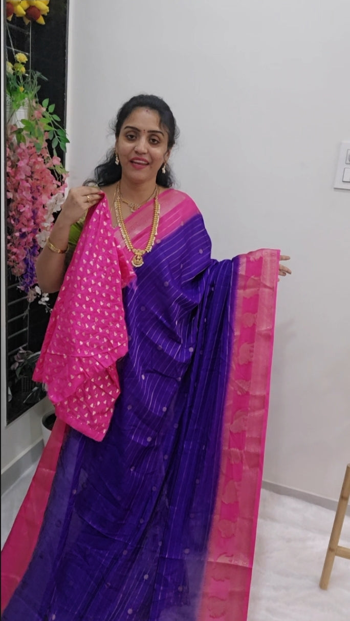 saree un stitched blouse - SLS 226