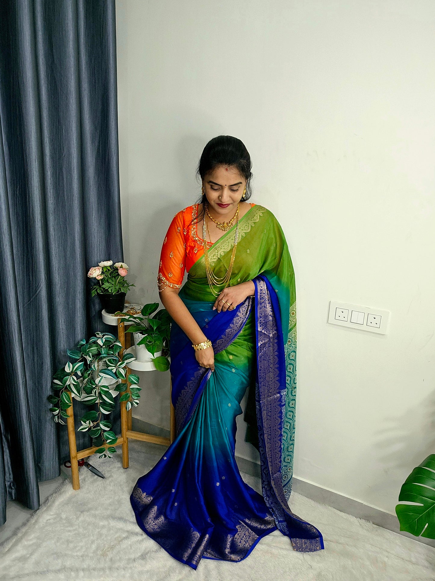 Saree un stiched blouse code SLS 604