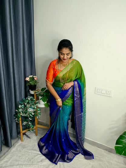 Saree un stiched blouse code SLS 604