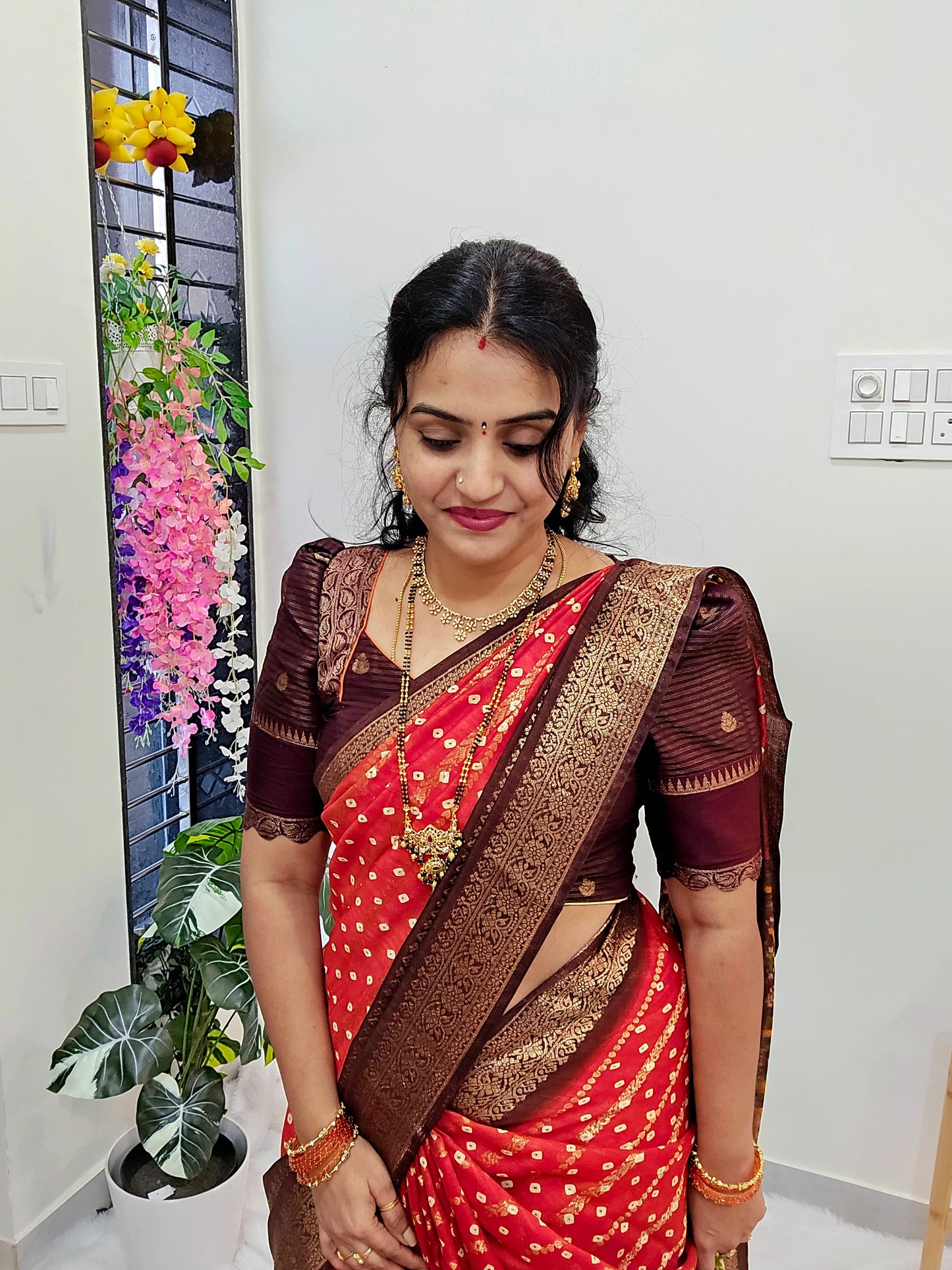 Saree un stiched blouse code SLS  375