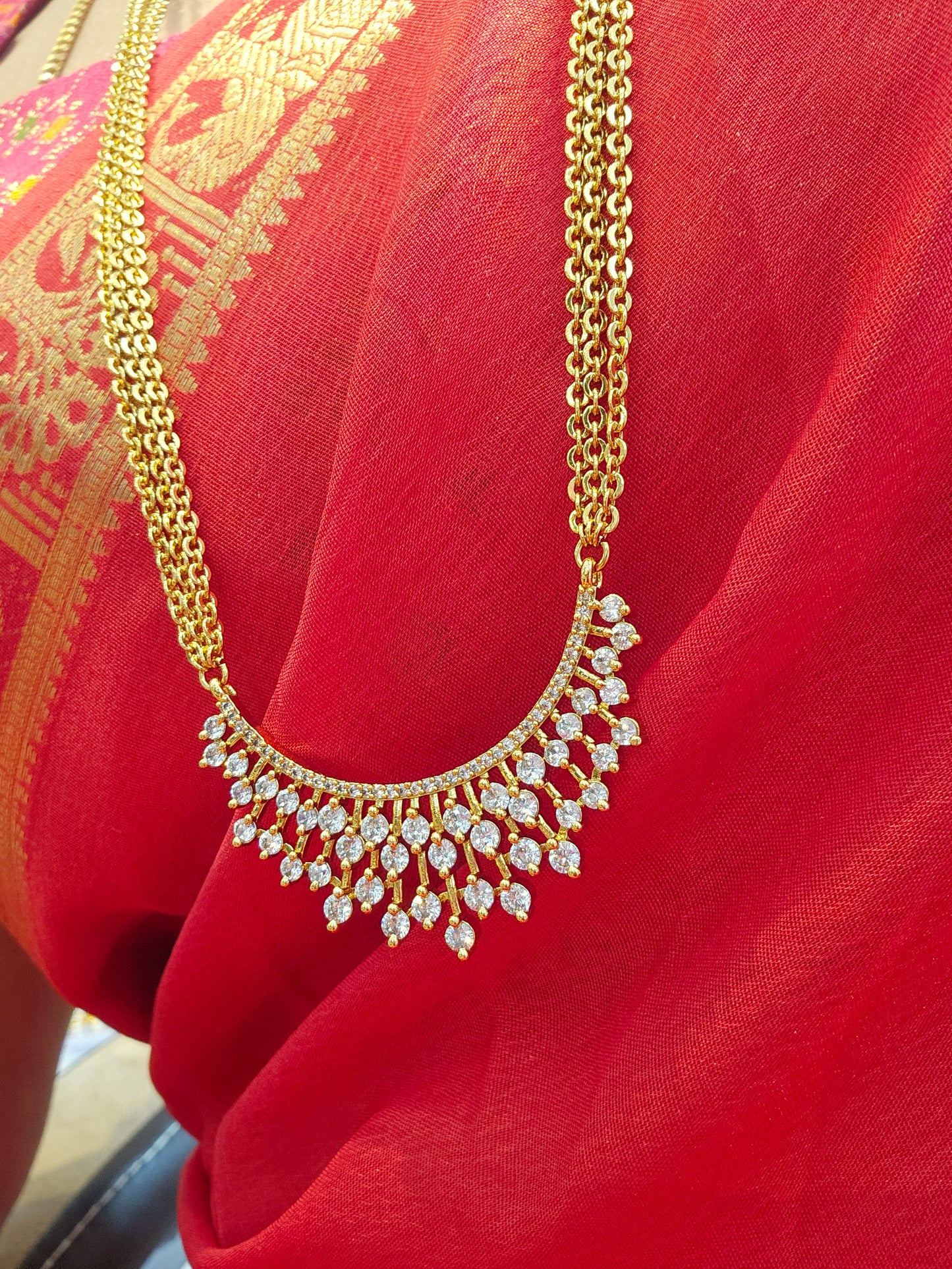 Diamond  pendant chandraharam code SLS 831J