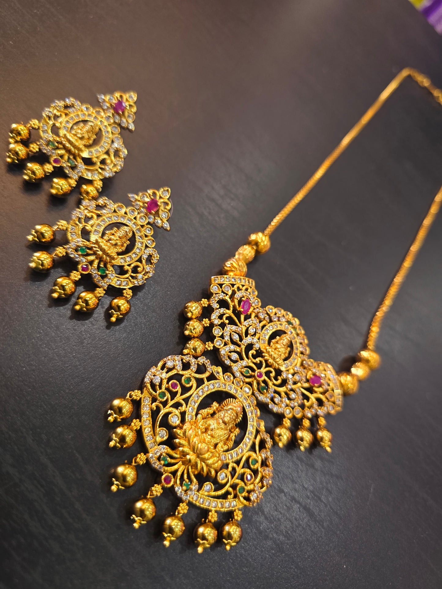 Lakshmi deve long set with earrings 343 J