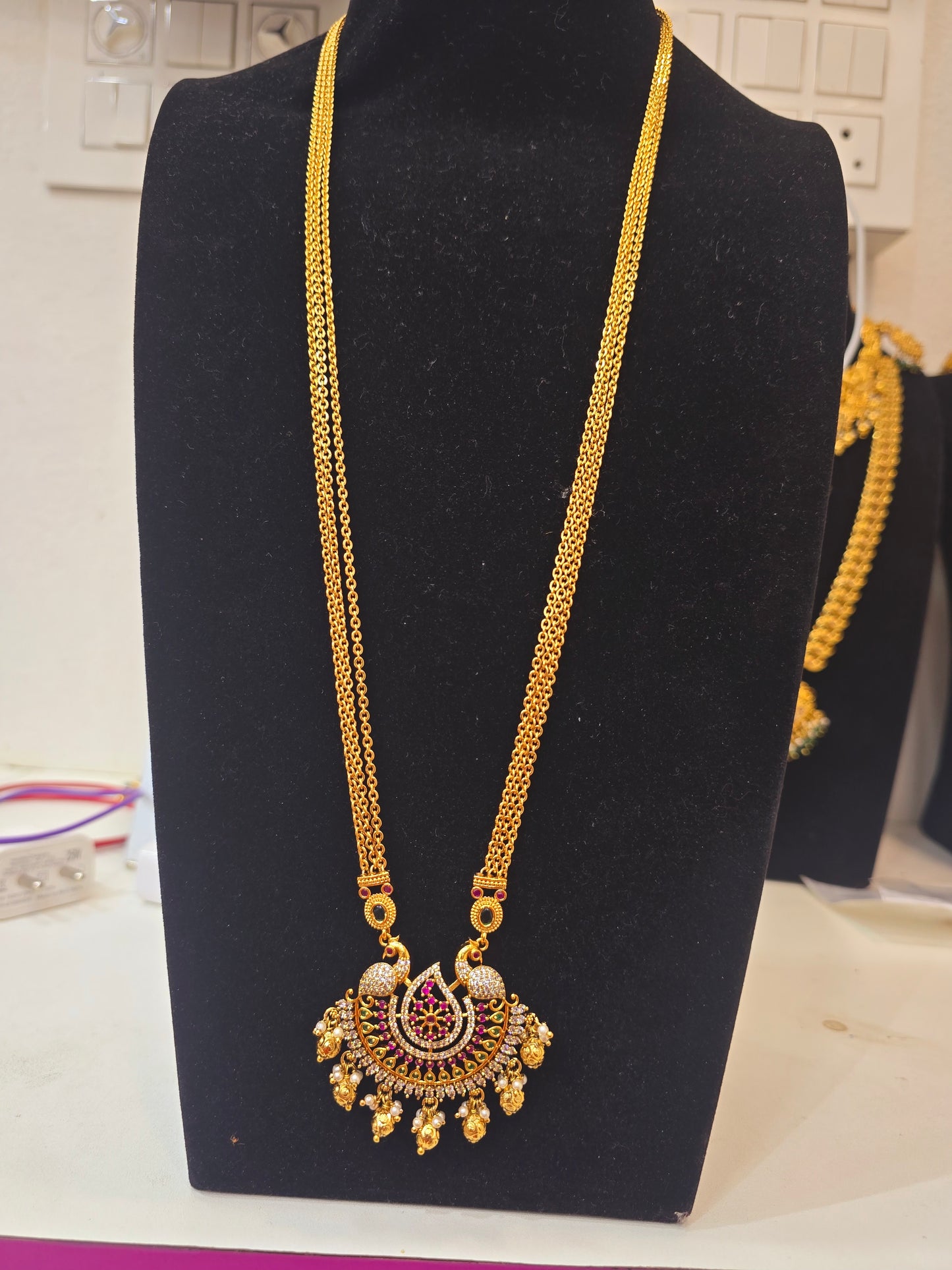 Long chandraharam dolor chain 346 J