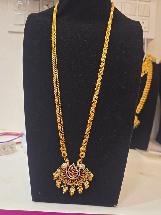 Long chandraharam dolor chain 346 J